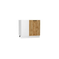 ECKUNTERSCHRANK DNP P/L – Bono – Gerade mit Blindteil – Gold / Eiche - Eichefarben, Holzwerkstoff (90/82/52.4cm) - ROYAL24_MARKT