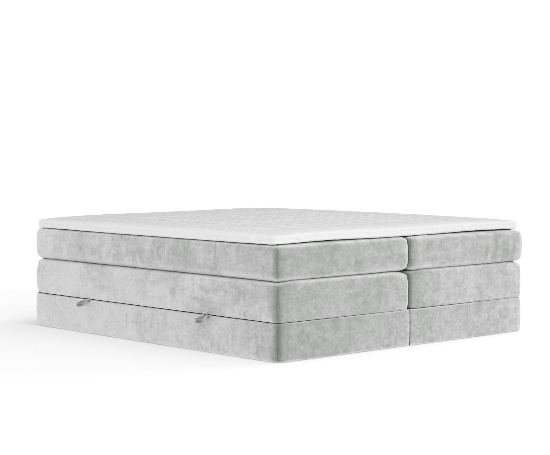 Maison de Reve Boxspringbett Hellgrau 200x200 cm
