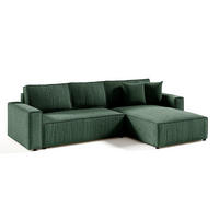 ECKSOFA Isaac 4 Sitzplätze Tannengrün - Grün, Holzwerkstoff (294/185cm) - Petits-meubles