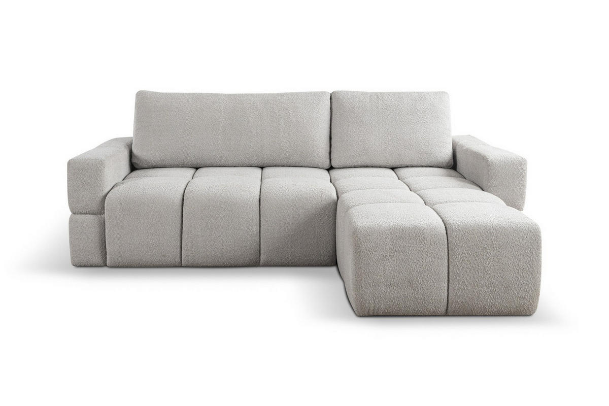 ECKSOFA L Graphit LORIN - Graphitfarben, Textil (255/165cm) - Compleo24