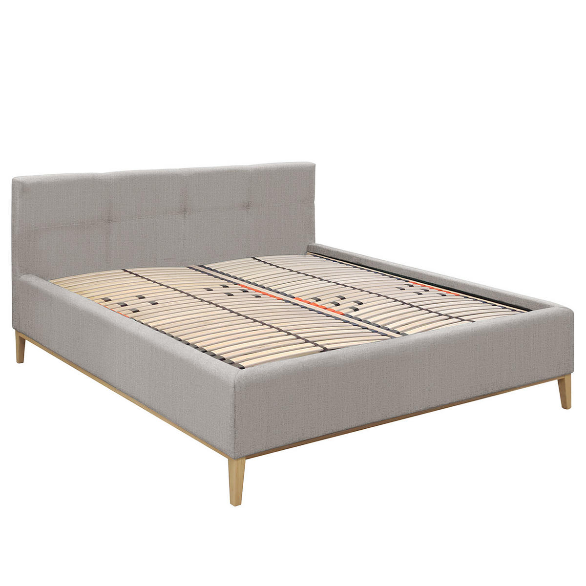 POLSTERBETT - Dunkelgrau, Textil (200/200cm) - home24