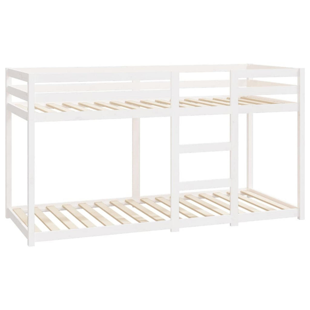 ETAGENBETT Weiß 80x200 cm Massivholz Kiefer - Weiß, Holz