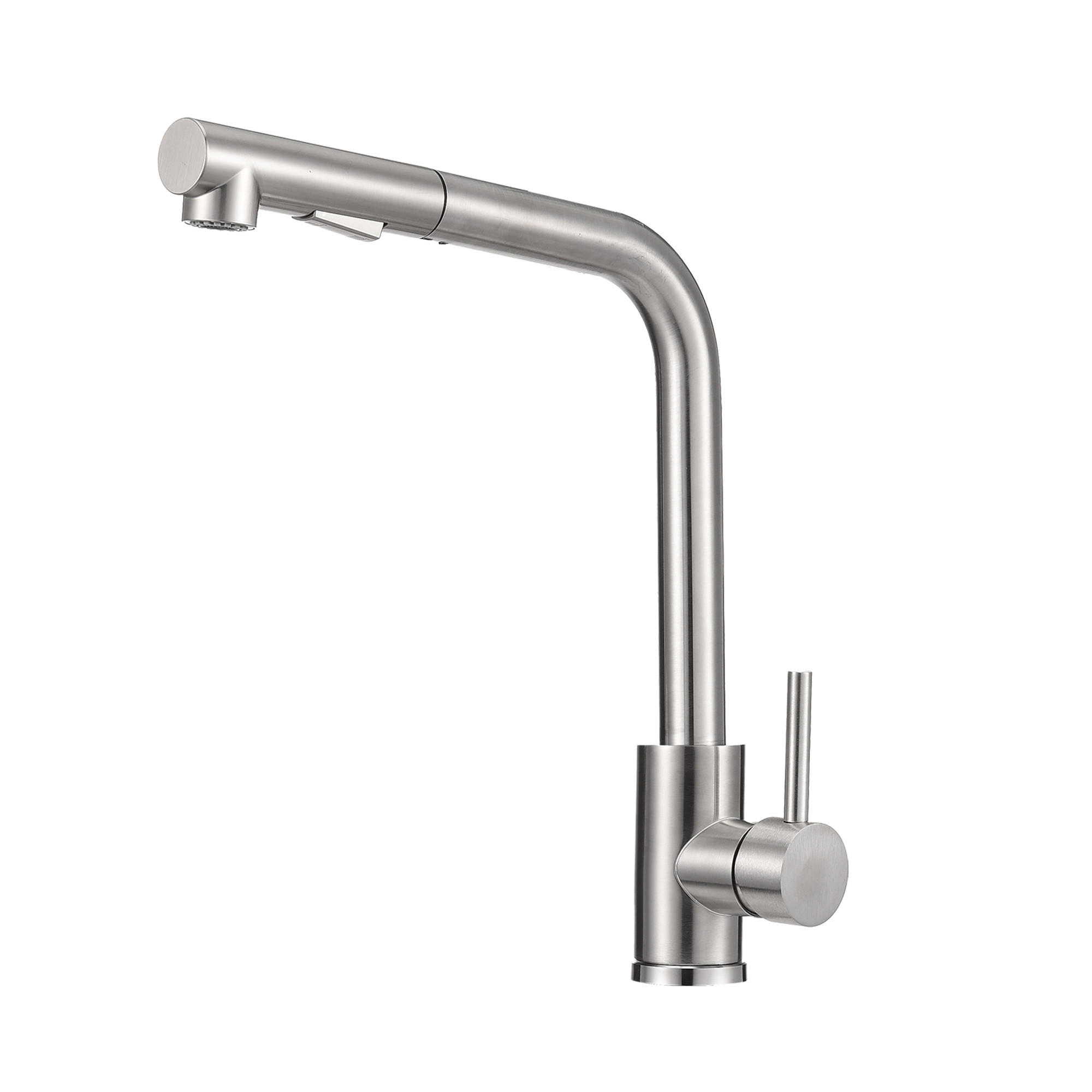 WASCHBECKENARMATUR Chrom 7-Form Ausziehhahn Warm-Kalt - Silberfarben, Metall (23.5/7/43.5cm) - SHOPENTRA