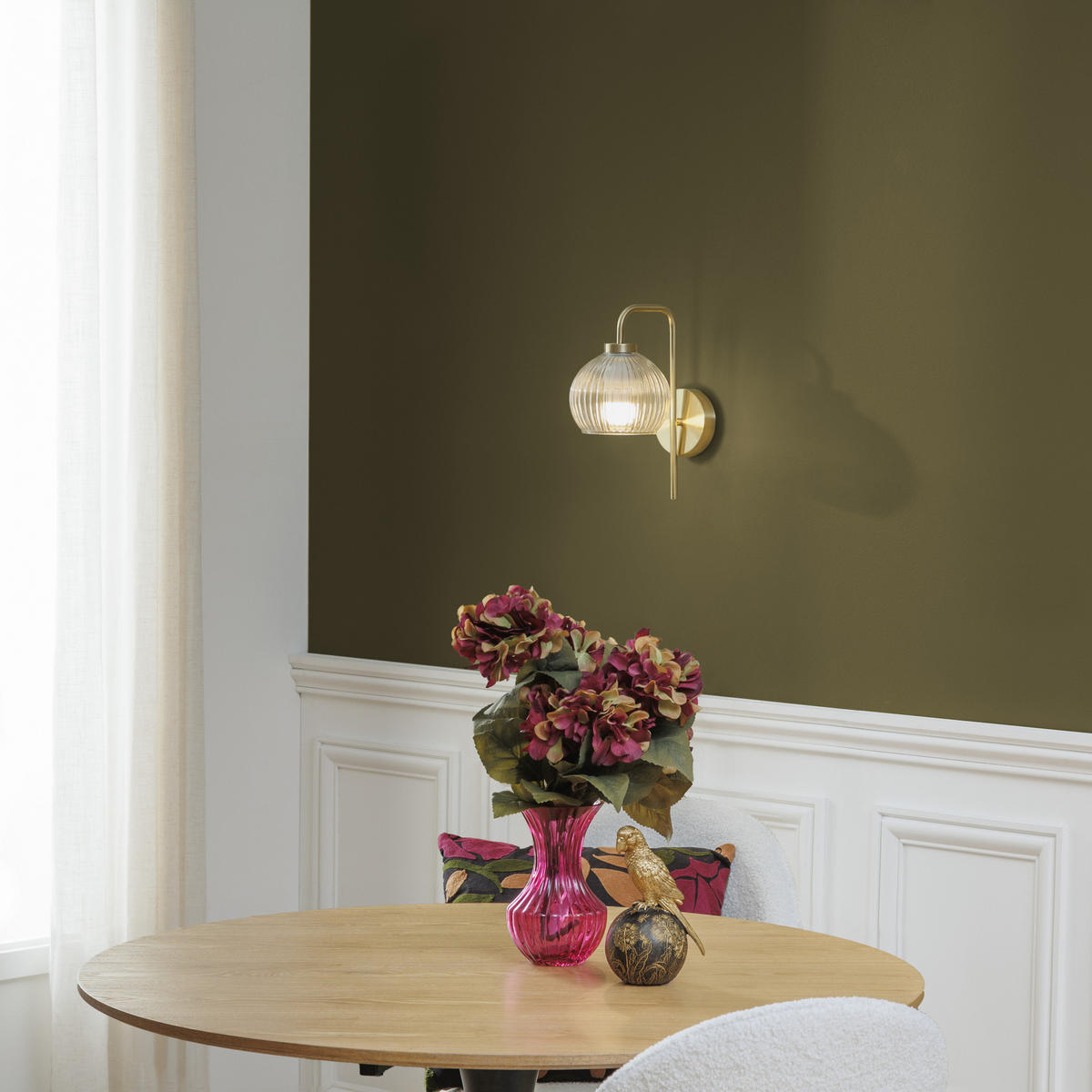 KUNSTBLUMENSTRAUSS 5 Hortensien Fria 35/23/53 cm - Violett, Textil (53cm) - Atmosphera Createur d´interieur
