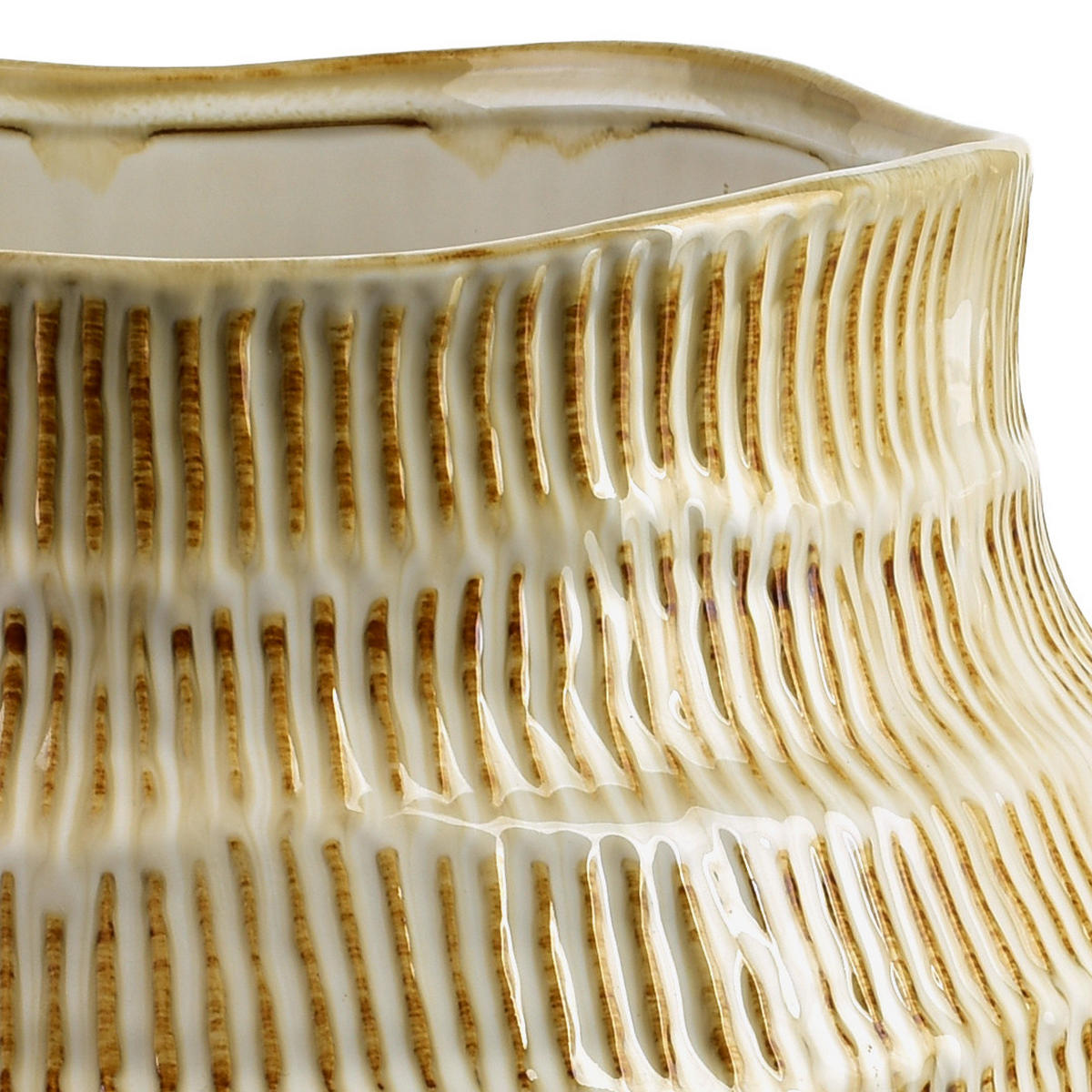 VASE MANON aus beiger Keramik - Beige, Keramik (36cm) - Mondex
