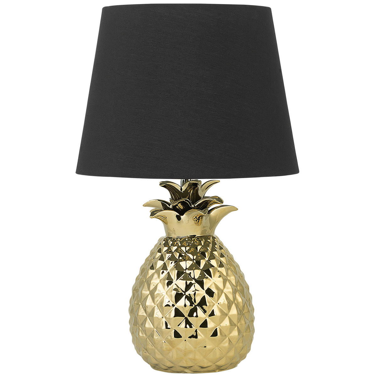 TISCHLAMPE Pineapple 32/32/52 cm - Goldfarben, Keramik (32/32/52cm) - Beliani