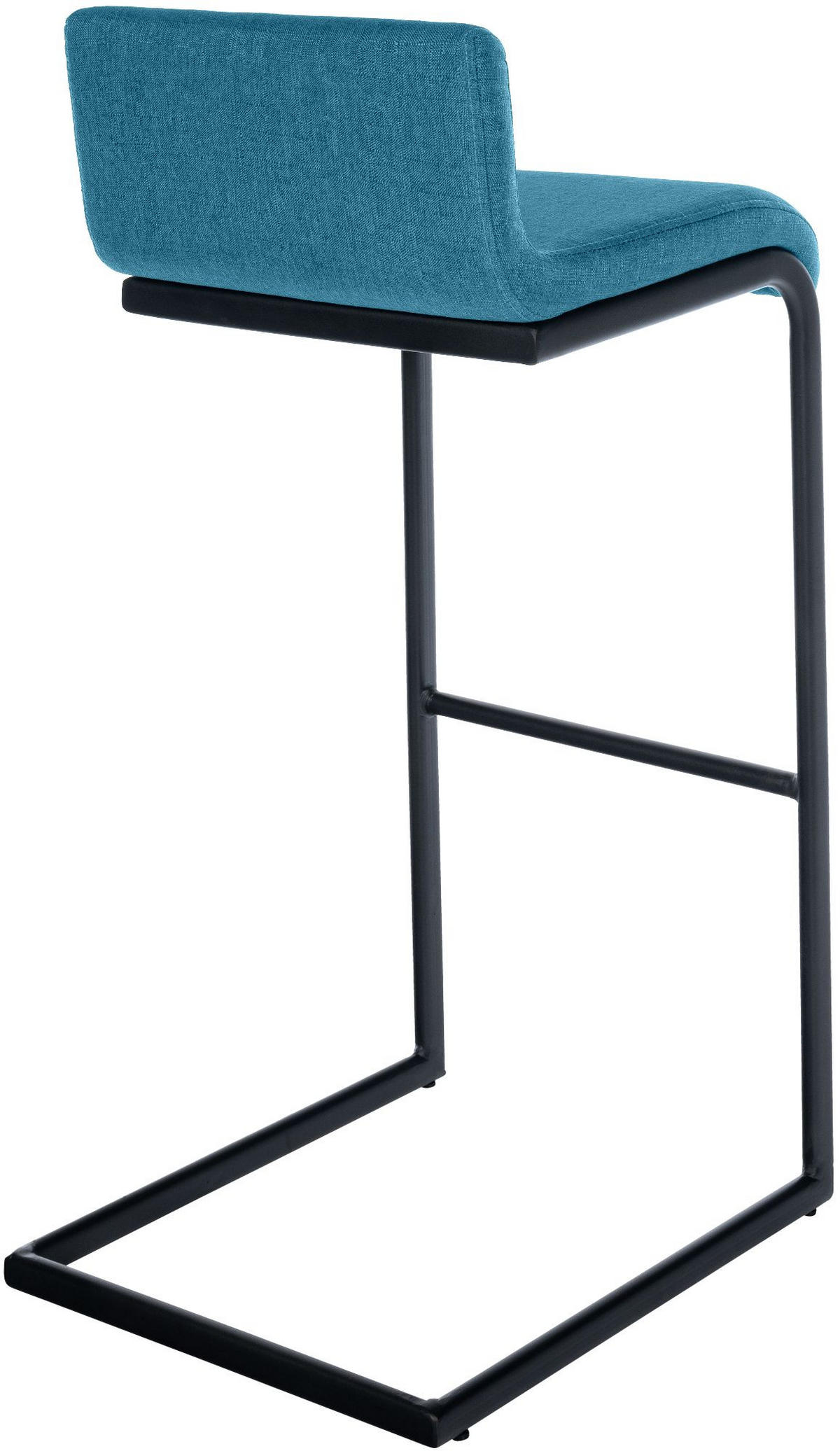 BARHOCKER 2 Stoff Blau - Blau/Schwarz, Textil/Metall (40/96/50cm) - CLP