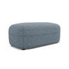 POUF Strukturstoff Stoff Blau - Blau/Blaugrau, Kunststoff/Textil (92/40/48cm) - Makamii