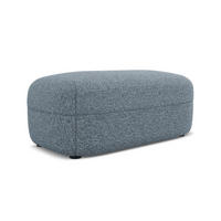 POUF Strukturstoff Stoff Blau - Blau/Blaugrau, Kunststoff/Textil (92/40/48cm) - Makamii