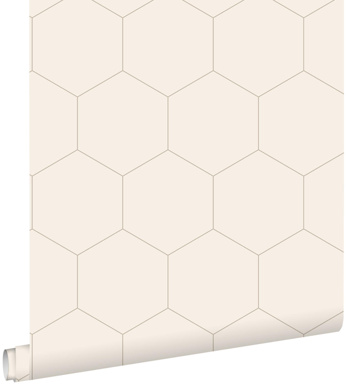 TAPETE Wabenmuster 53 cm x 10.05 m - Beige, Papier (53/1000cm) - ESTAhome