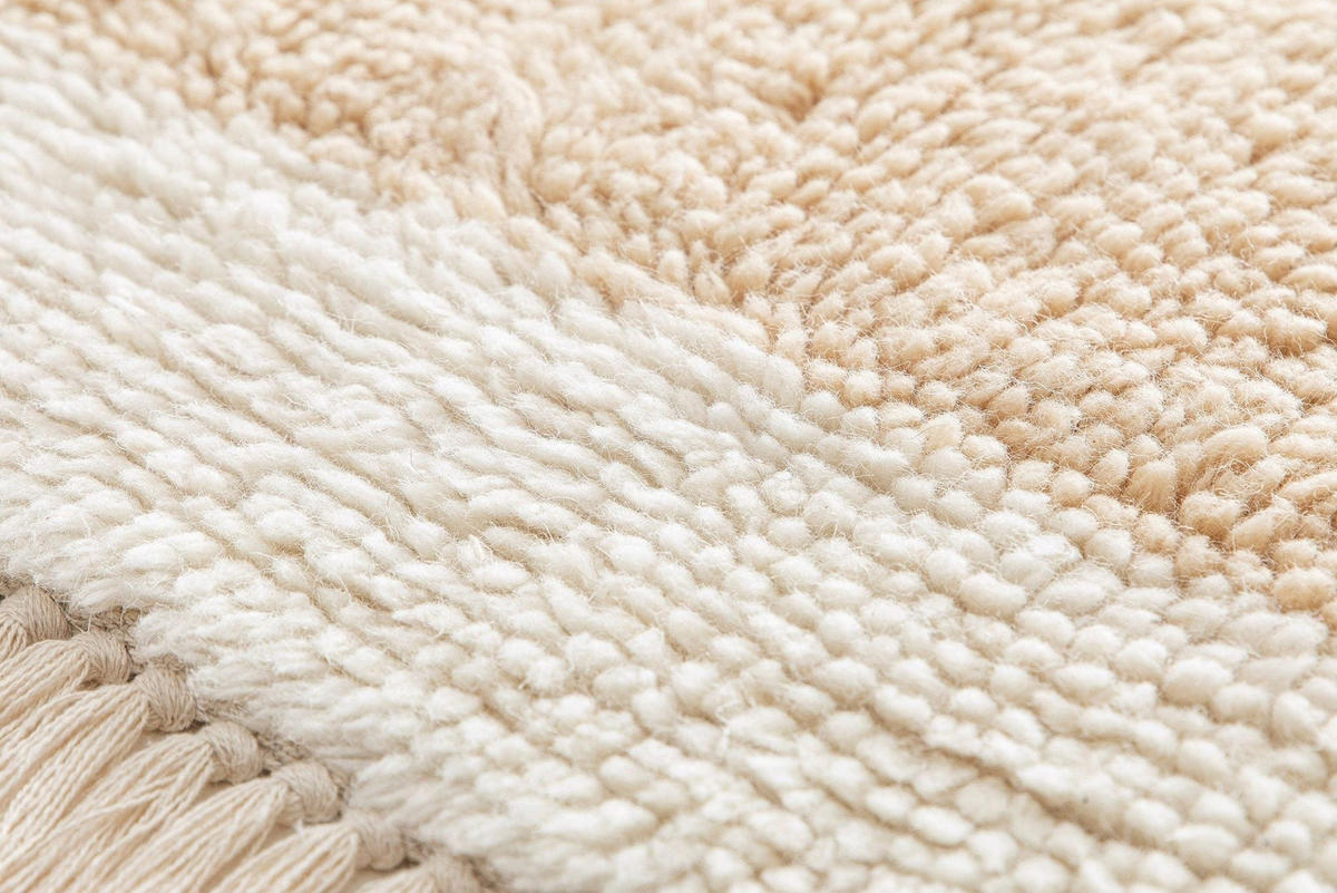 TEPPICH aus Wolle und Baumwolle in Naturoptik beige - Beige, Naturmaterialien (120/170cm) - AFK Living