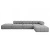 ECKSOFA modulares Sofa Kerru-L2 - 380x190x70 cm Hellgrau Velours - Hellgrau, Holzwerkstoff/Textil (380/190cm) - ALTDECOR