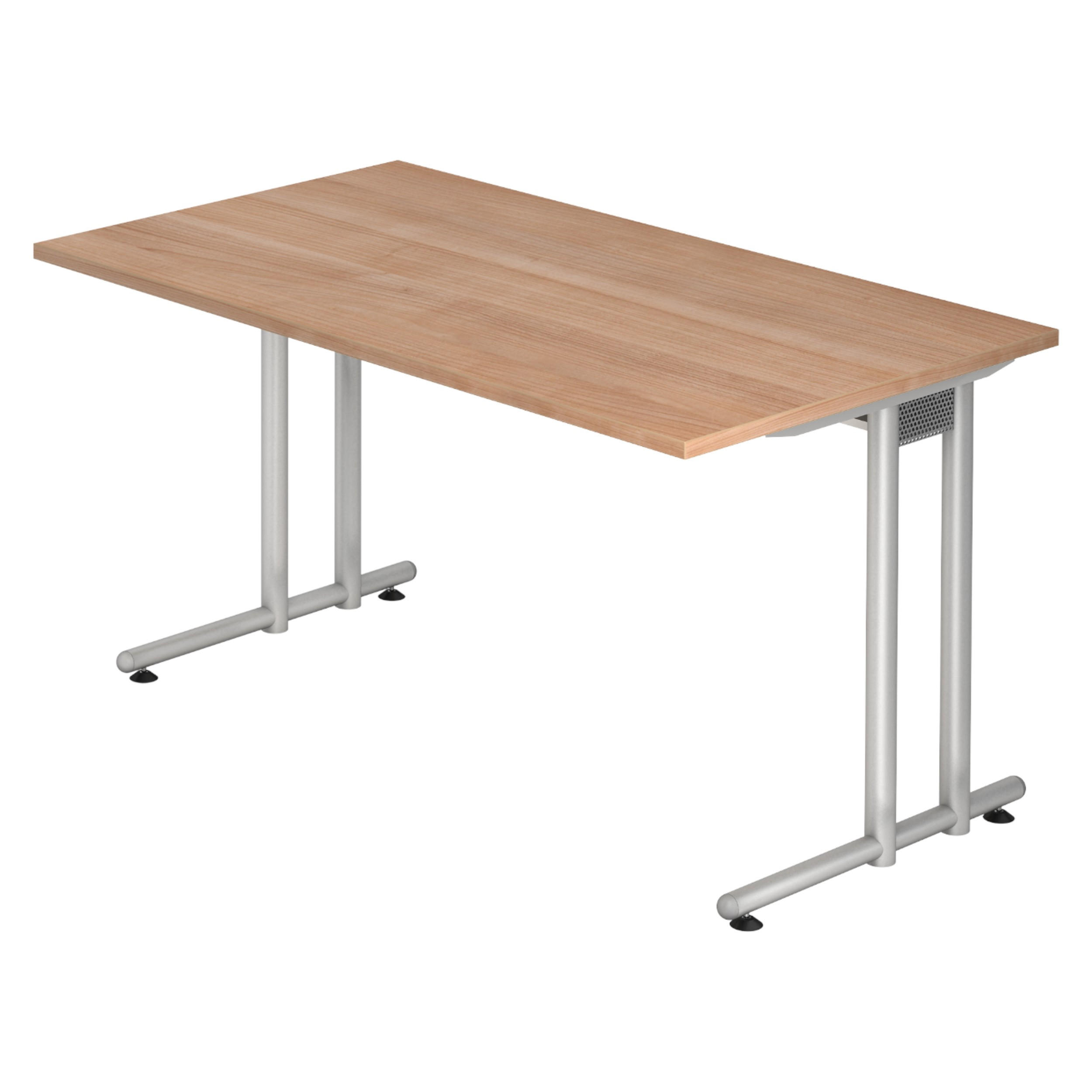SCHREIBTISCH Serie-N 80/140/74 cm in Nussbaumfarben - Nussbaumfarben, Holzwerkstoff (80/140/74cm) - bümö