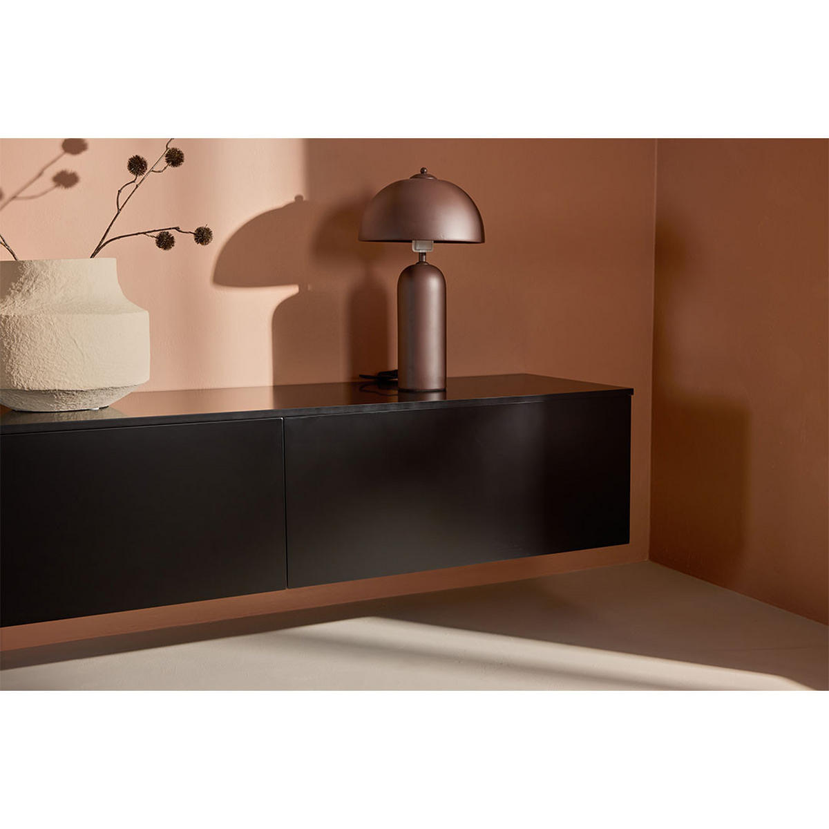 SIDEBOARD, Frihamn, Schwarz, MDF, 160 x 45 x 35 cm - Schwarz, Holzwerkstoff (160/35/45cm) - ebuy24