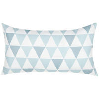 GARTENKISSEN Dreiecke blau/weiß 40/70 Trifos - Hellblau, Textil (40/70cm) - Beliani