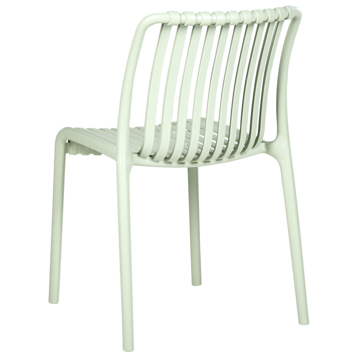 GARTENSTUHL 4er-Set Hellgrün Ariccia - Hellgrün, Kunststoff (45/78/50cm) - Beliani