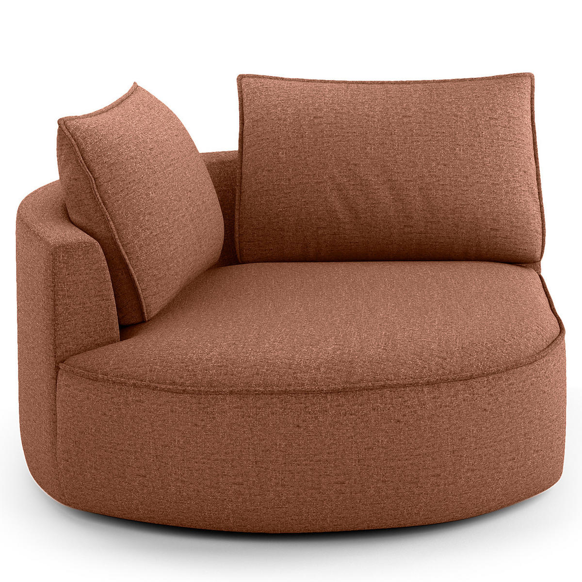 OTTOMANE - modular - Beige/Schwarz, Kunststoff/Textil (126/82/154cm) - home24