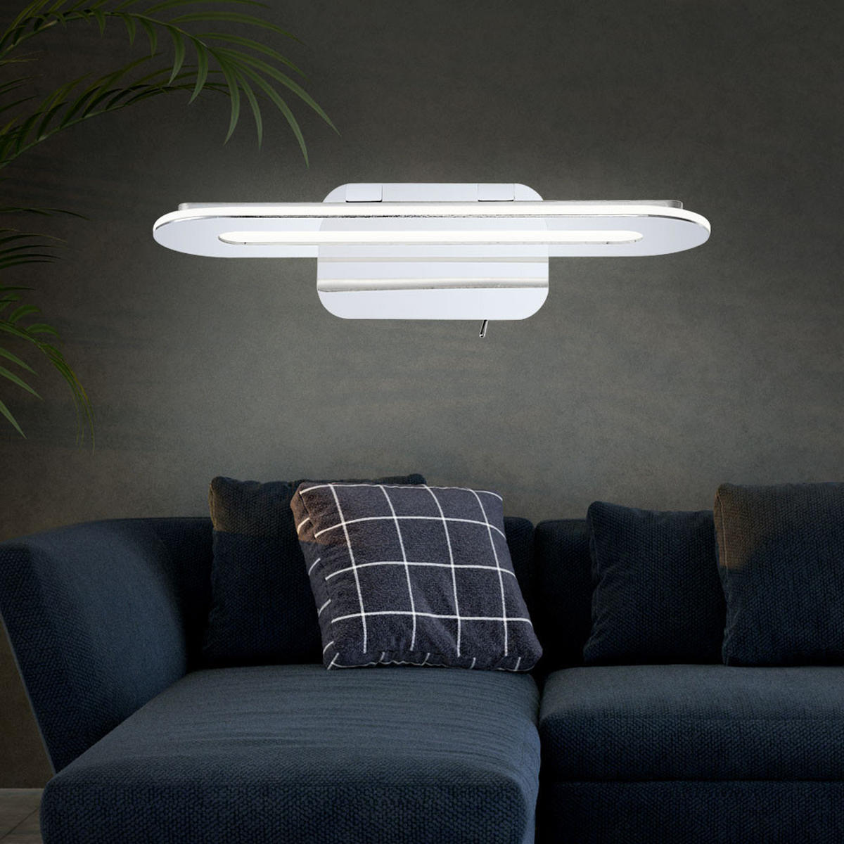 LED WANDLEUCHTE FRIULI Weiß Chrom - Weiß, Metall (30/8/12cm) - Globo Lighting