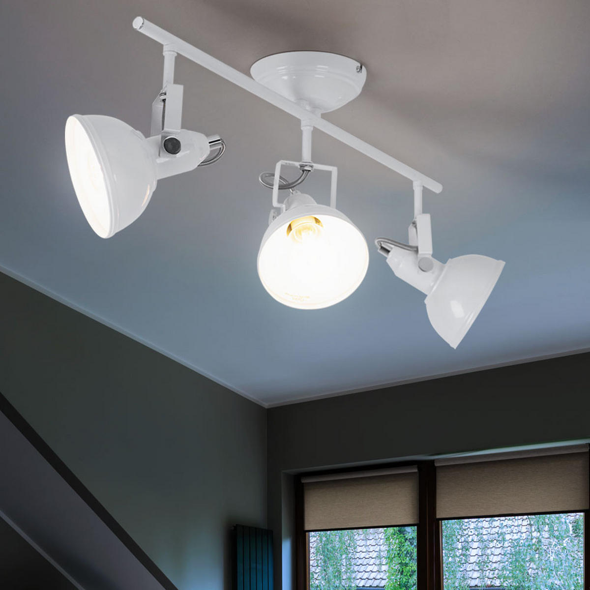 LED DECKENLEUCHTE Weiß Glänzend - Weiß, Metall (60/13/25cm)