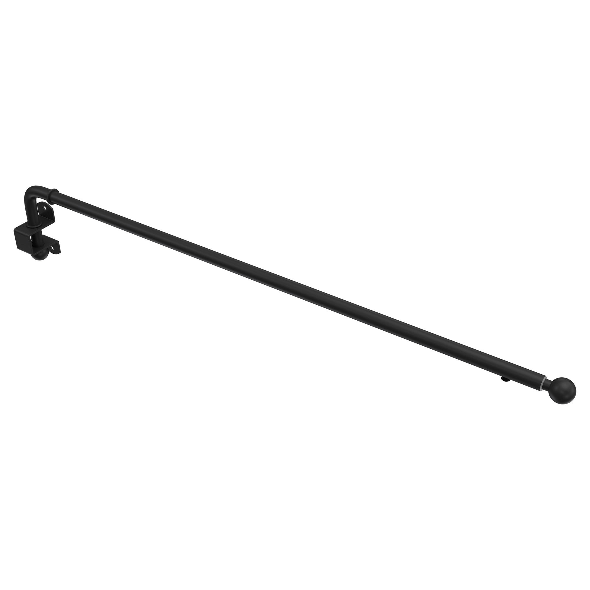 SCHWENKSTANGE/SCHWENKARM-GARDINENSTANGE Cassina 60-100 cm, 13/9 mm Ø, Schwarz - Schwarz, Metall (100cm) - INTERDECO