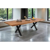 ESSTISCH ANSTECKPLATTE CALI - Beige/Schwarz, Holz (100/220/77cm) - SAM