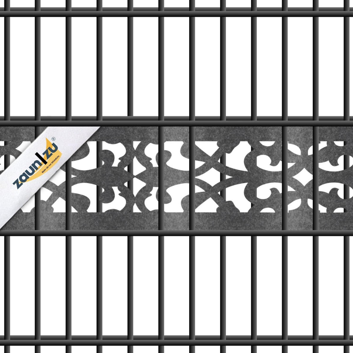 SICHTSCHUTZSTREIFEN Design Vlies Dekor Orient Einzelstreifen Schwarzgrau 2,55m - Schwarz, Kunststoff (260/19cm) - ZAUN|ZU