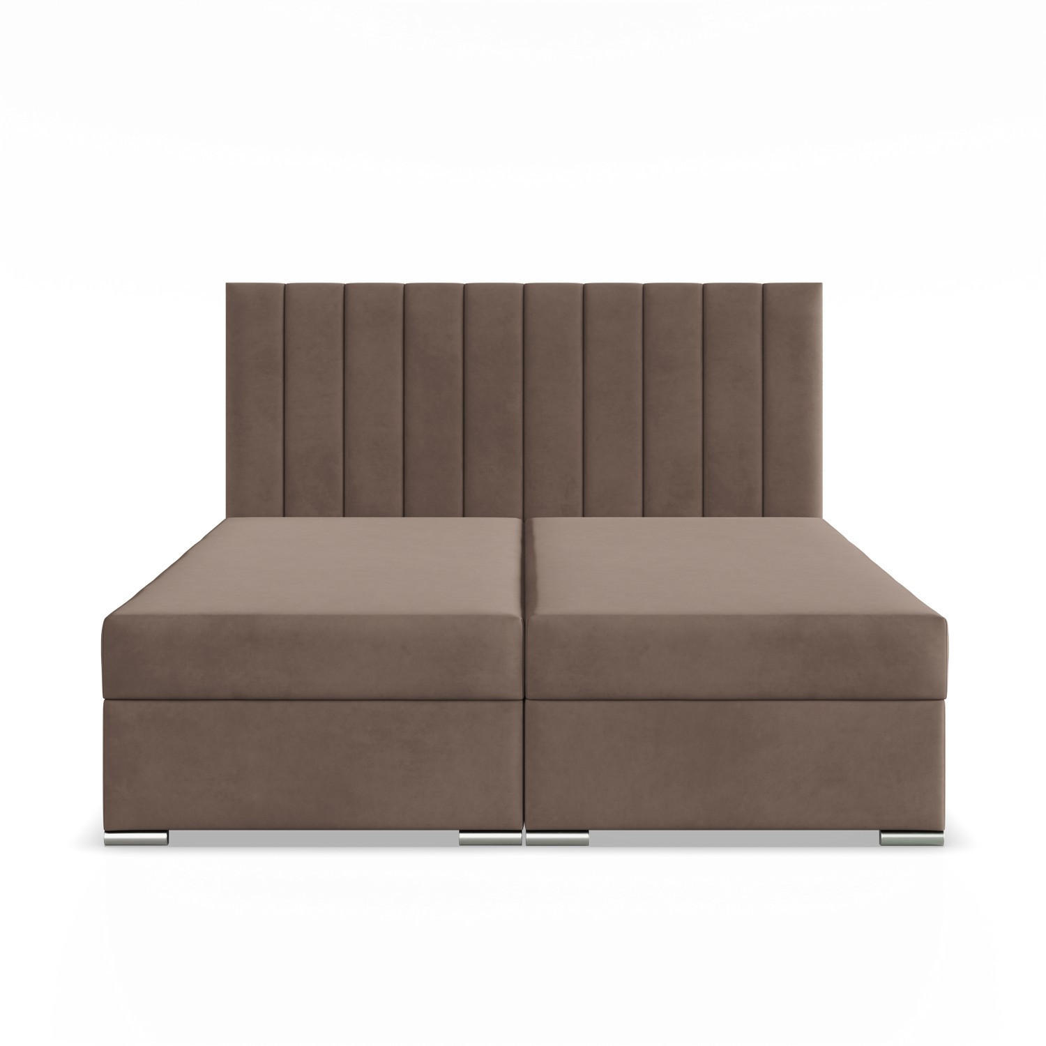 BOXBETT MIT KOPFTEIL 140x200 AGEN, Braun - Braun, Textil (140/200cm) - Mebligo