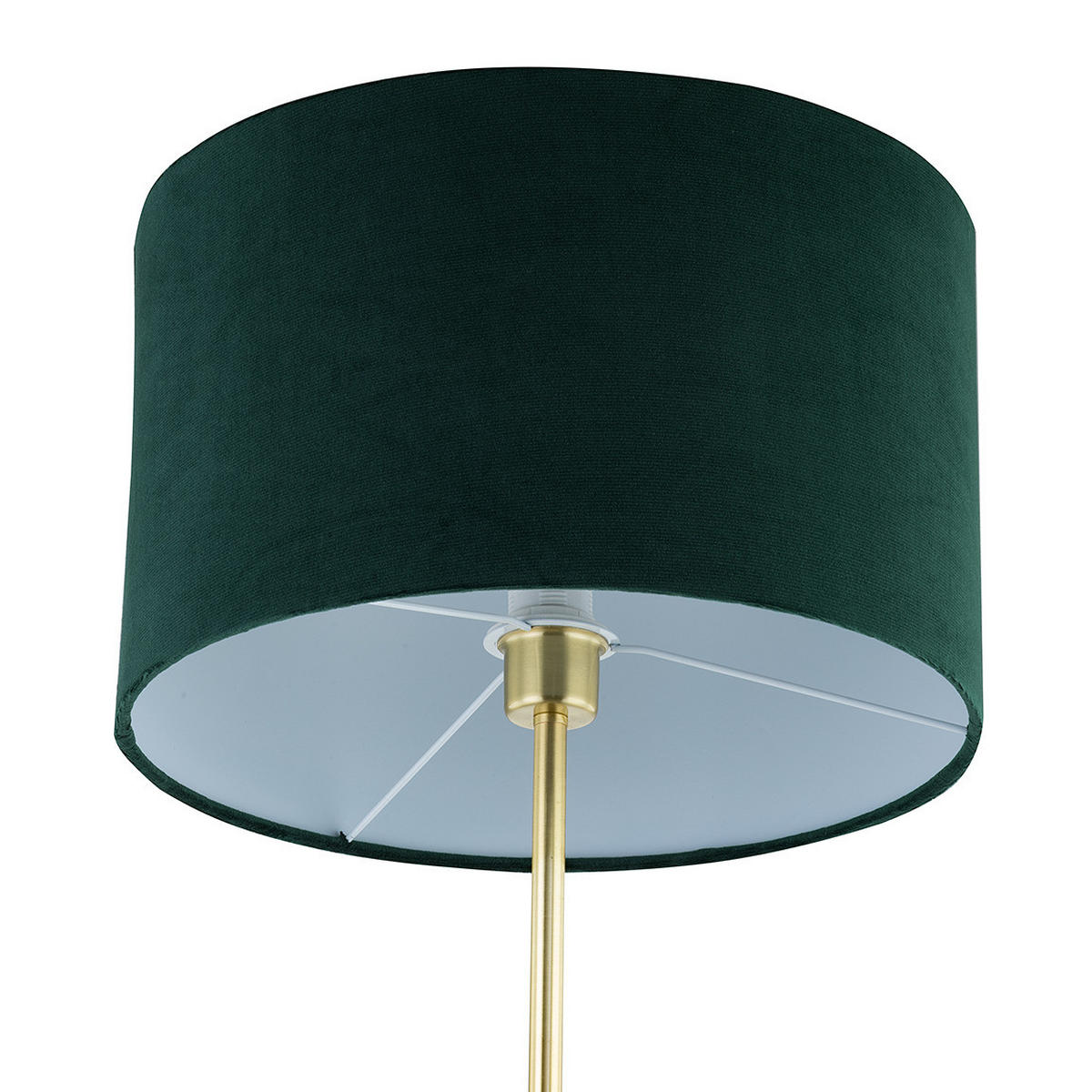 STEHLEUCHTE - Samt/Metall, 1-flammig - Grün, Metall (40/40/150cm) - home24