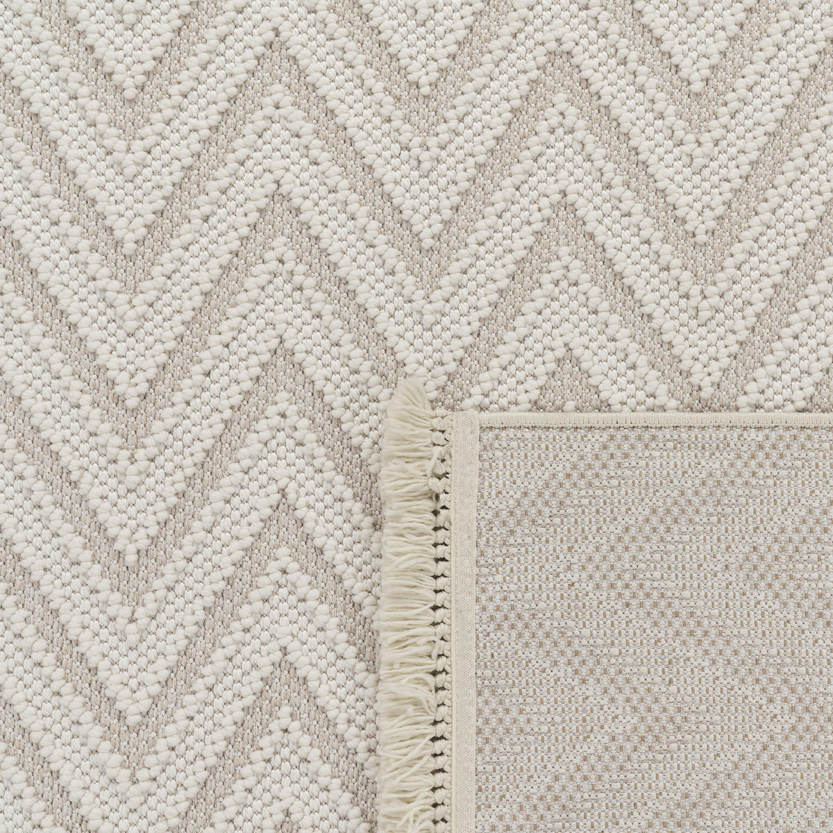 KURZFLORTEPPICH 120/120 cm Buckman 465 - Creme, Textil (120/120cm) - Paco Home