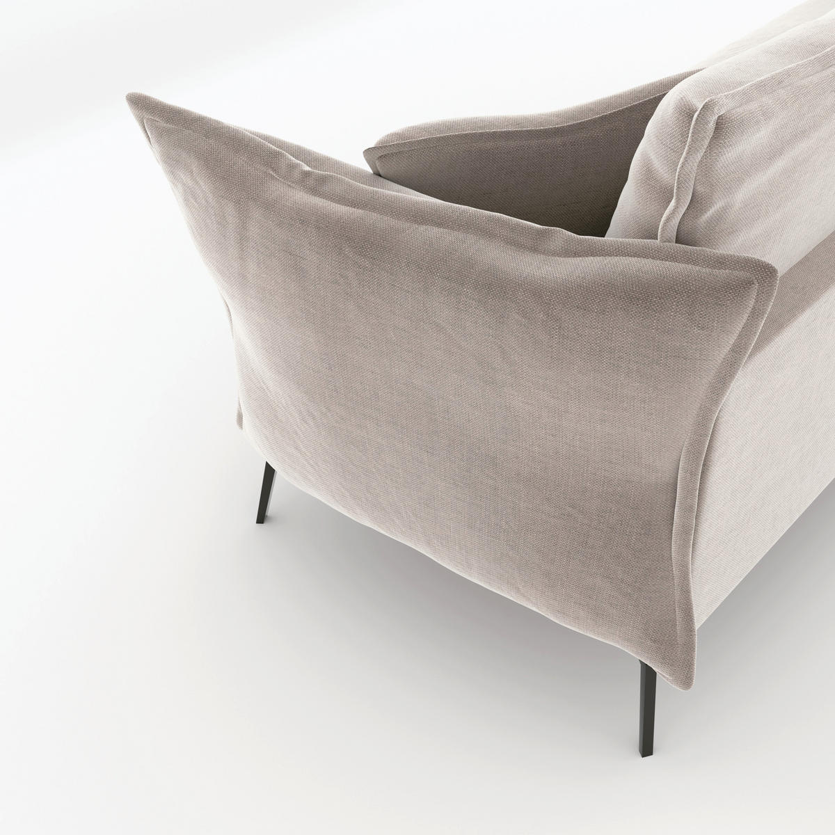 SCHLAFSOFA GERADE Samt Taupe 210cm - Taupe, Textil (210/90/105cm) - Sia Home