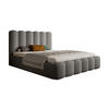 POLSTERBETT Polsterbett Mona V 140x200 cm – Komfortables Bett mit Stauraum & Dekorativem Design, Grau - Schwarz/Grau, Holzwerkstoff/Kunststoff (140/200cm) - DomoHome
