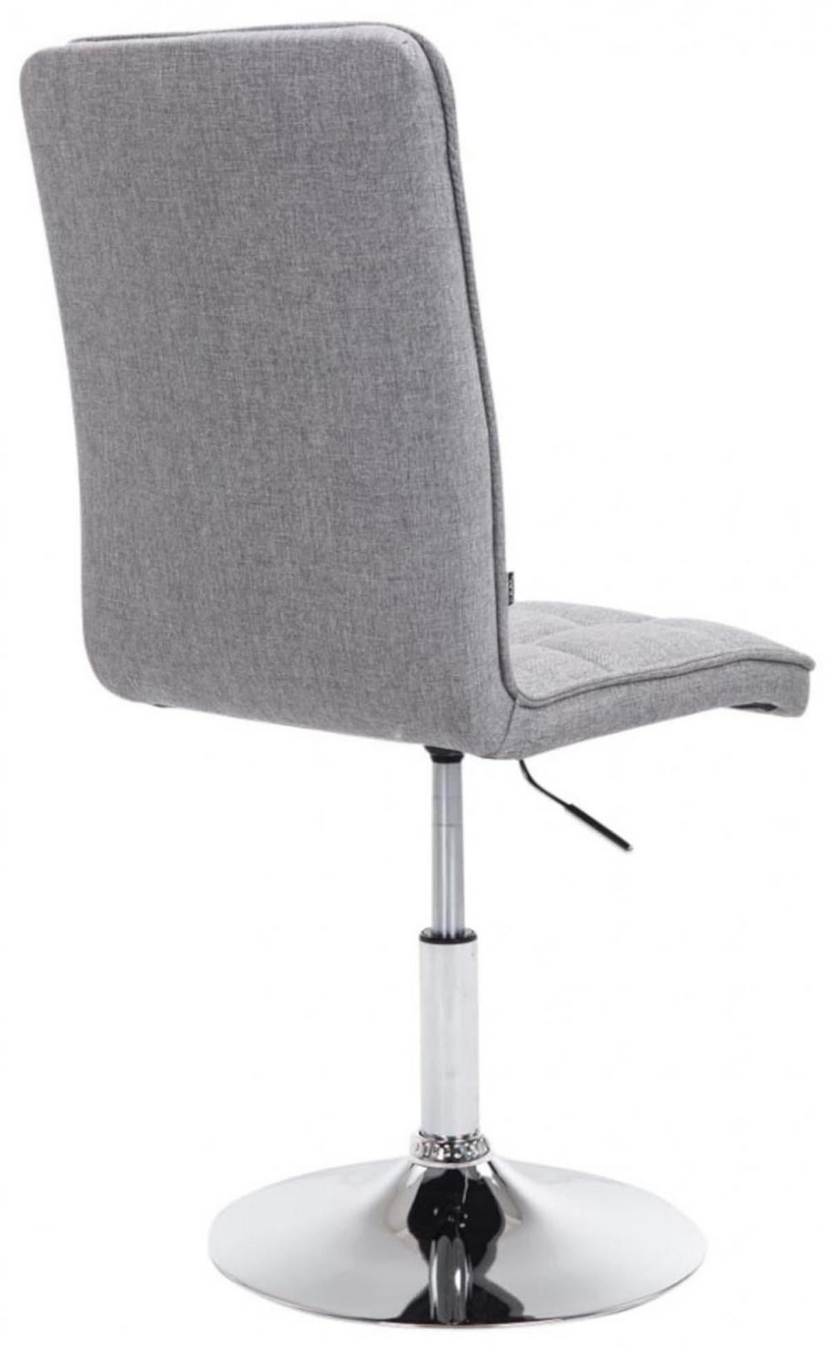 ESSZIMMERSTUHL 2er Set Stoff hellgrau - Chromfarben/Hellgrau, Textil/Metall (43/90/56cm) - CLP