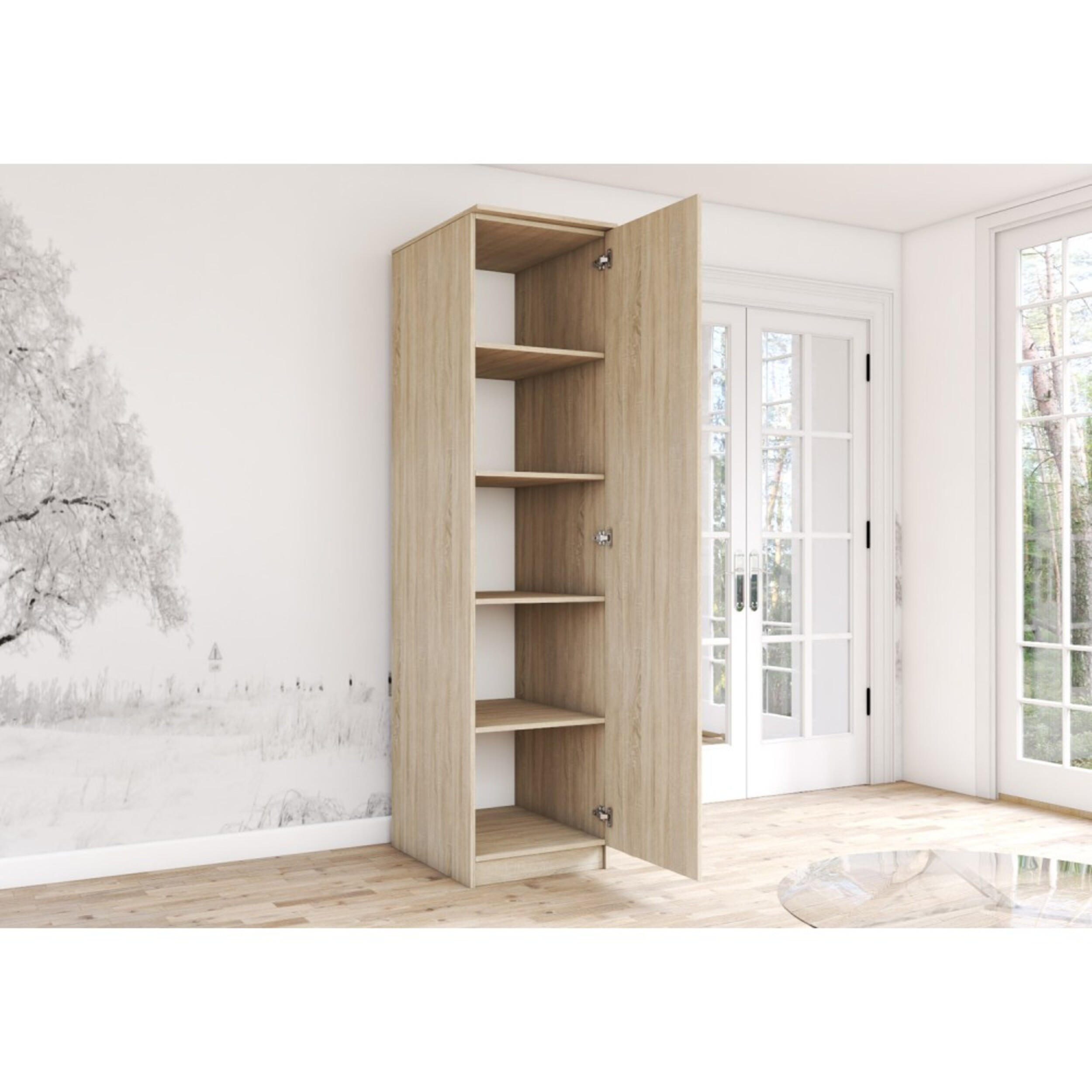 DREHTÜRENSCHRANK - RUTH 1D SONOMA - Sonoma Eiche, Holzwerkstoff/Metall (50/210/64cm) - Möblo