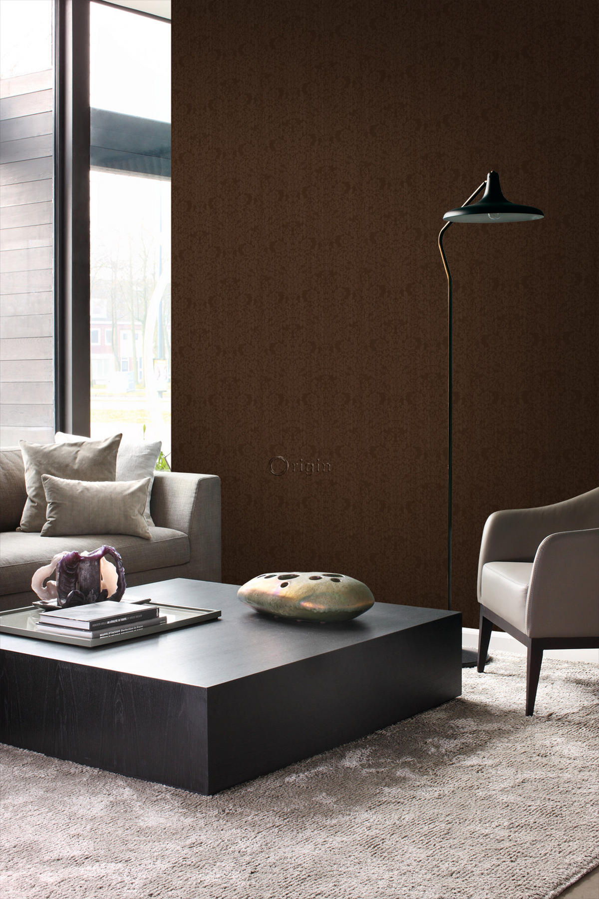 TAPETE Ornamente 53 cm x 10.05 m - Goldfarben, Papier (53/1000cm) - Origin Wallcoverings