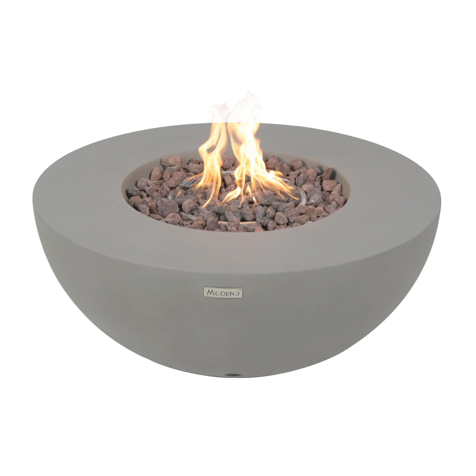 FEUERTISCH Roca Gasfeuerstelle aus GF-Beton 87/87/37 cm - Hellgrau, Naturmaterialien/Stein (87/37/87cm) - Elementi