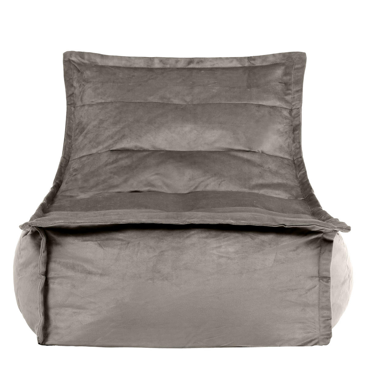 SITZSACK Lounger Skandi, Samt - Grau, Kunststoff (79/68/90cm) - icon