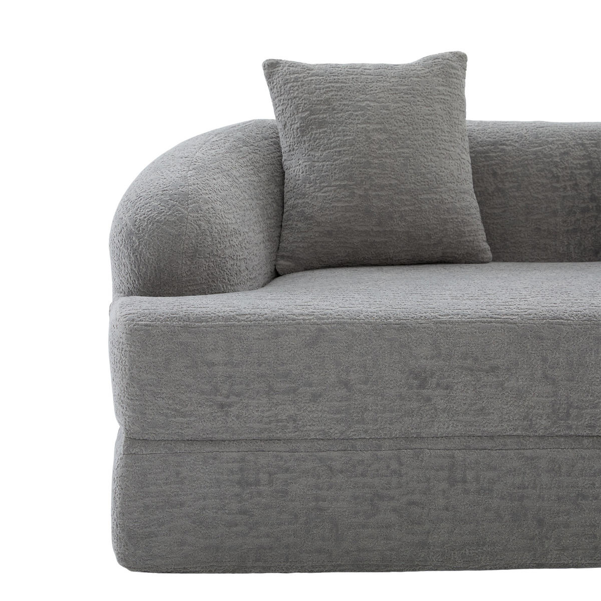 SCHLAFSOFA DE-33900 2-in-1 klappbar Hellgrau - Hellgrau, Textil (84/65/157cm) - ComfortXL