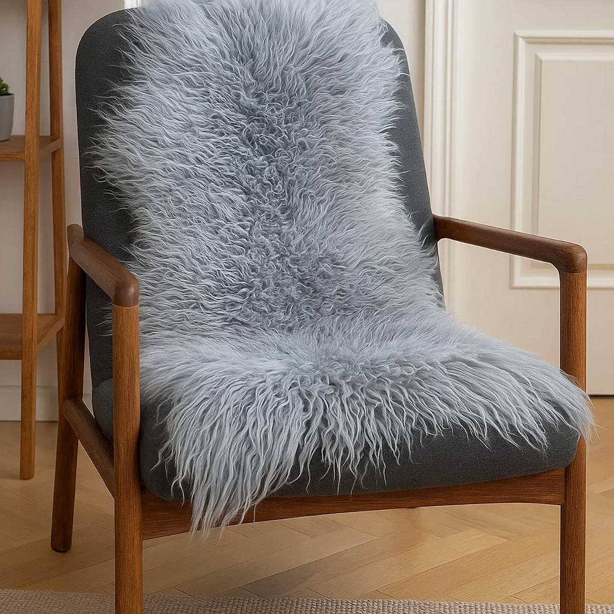 SCHAFFELL Island Lammfell lockig ca. 110 cm Naturfarben - Taupe, Fell (60/110cm) - Provellus