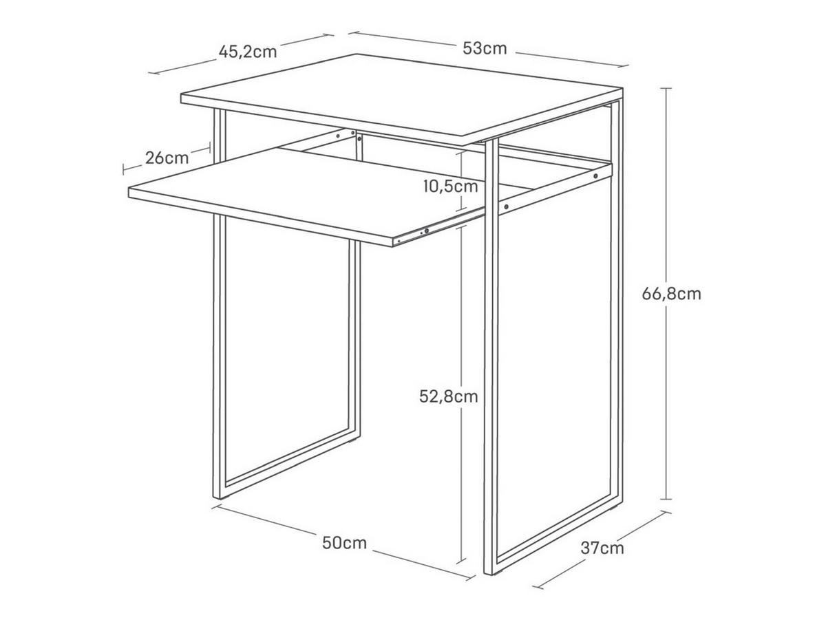 BEISTELLTISCH Tower weiß 45/53/68 cm - Weiß, Metall (45/53/66cm) - Yamazaki