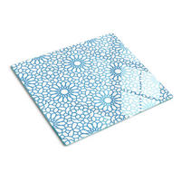 GLASPLATTE 60x52 cm Orientalisches Muster - Blau, Glas (60/0.4/52cm) - TULUP