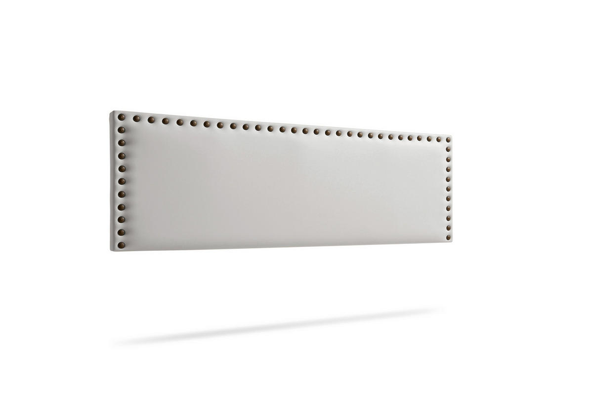 KOPFTEIL gepolstert MODENA Kunstleder 90x55x8 cm - Hellgrau - Moonia - Hellgrau, Holz (90/8/55cm)