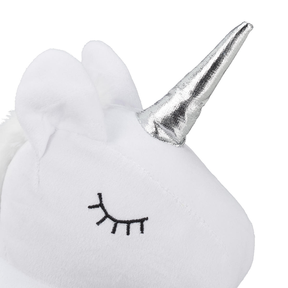 TÜRSTOPPER Weiß Einhorn 25x29x14 cm - Weiß, Naturmaterialien/Textil (29/14cm) - Relaxdays