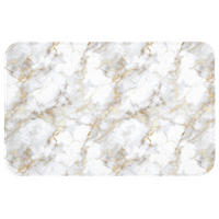 WC PŘEDLOŽKA Zlaté žilky - Mramor - Bílý 80x50 cm - bílá, textil/plast (80/1cm) - OnlyWow