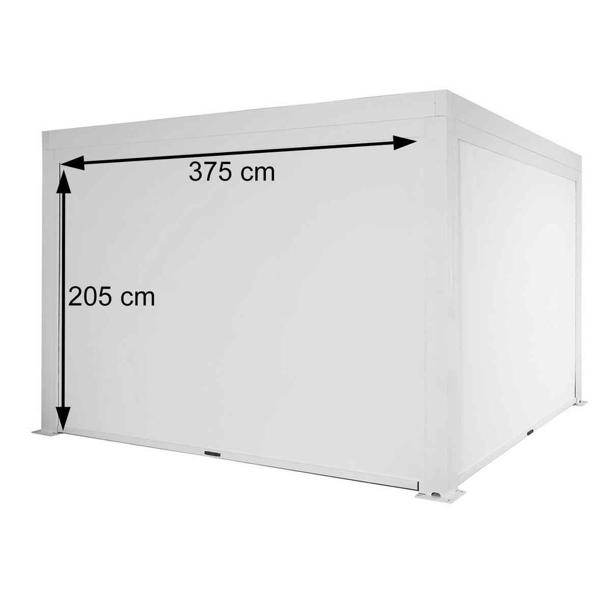SEITENWAND FÜR PERGOLA Weiß - Weiß, Textil (271/205/1cm) - MCW