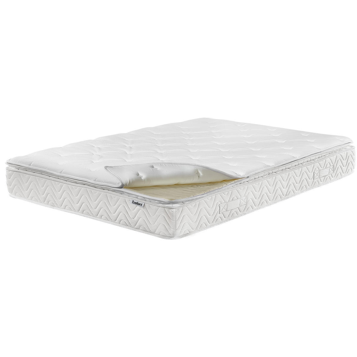 MEMORYSCHAUM-TASCHENFEDERKERNMATRATZE H3/4 Fest 140/200 cm Luxus - Beige, Textil (140/200cm) - Beliani