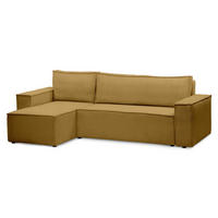 ECKSOFA Agi Braun 60 cm - Braun, Textil (244/60cm)