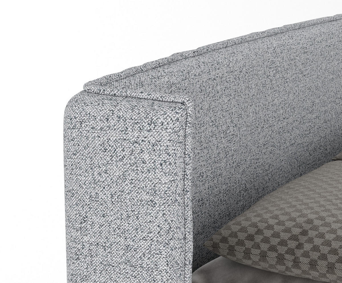 BOXBETT Passion Grau 140/200 cm - Schwarz/Grau, Kunststoff/Textil (140/200cm) - Maison de Reve