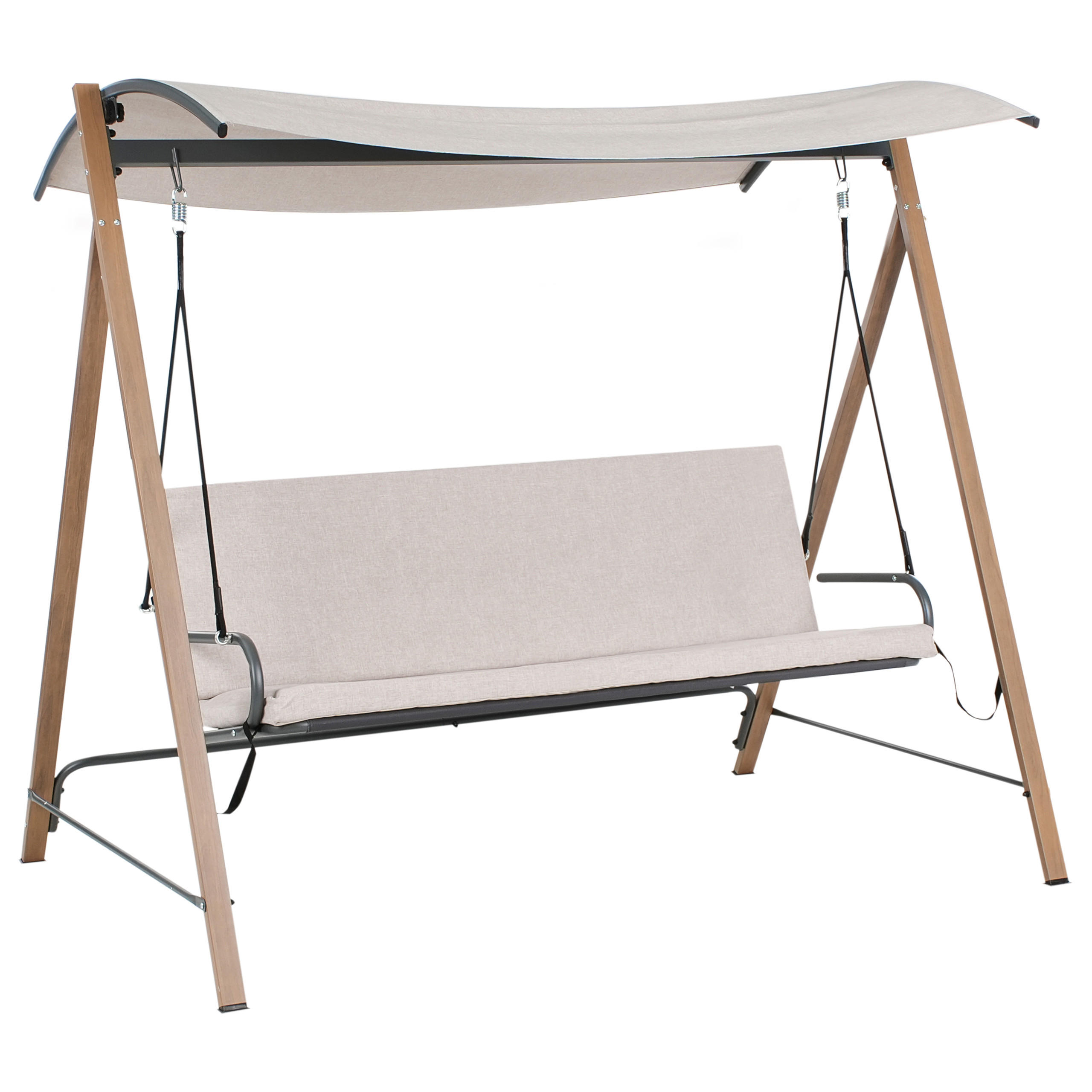 LEAGĂN HOLLYWOOD metal bej Bonagia - maro/bej, metal (194/172/136cm) - Beliani