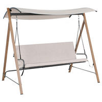 LEAGĂN HOLLYWOOD metal bej Bonagia - maro/bej, metal (194/172/136cm) - Beliani