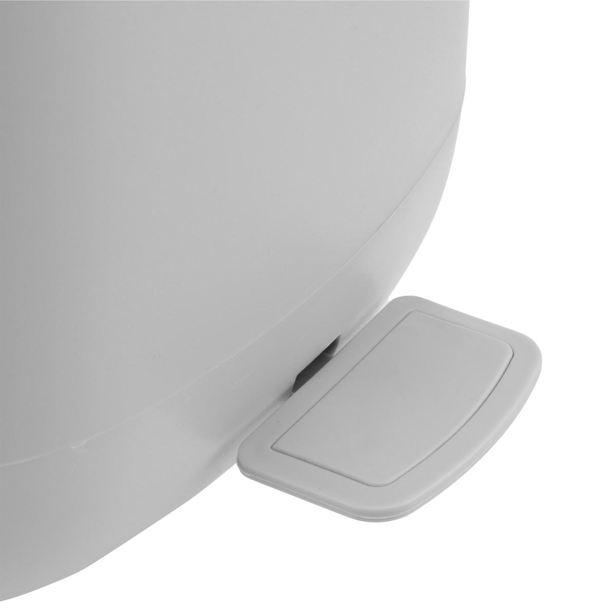 BAD-MÜLLEIMER - Grau, Kunststoff/Metall (21.5/25/21.5cm) - Relaxdays